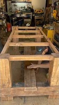 FULL BUILD: Modern Rustic Reclaimed Barn Wood Outdoor Dining Table #reclaimedwood #rustic #woodwork