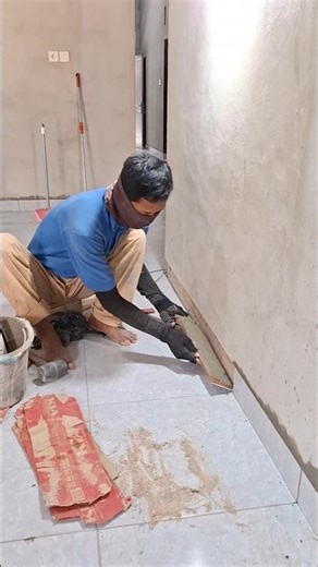 This is an example of how to install wall tiles.