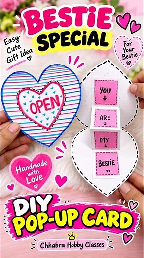 DIY Heart Card for Best Friend ❤️ | Easy Paper Craft | Handmade Gift Idea #paperart #shorts