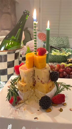 Mary Alice Myers | When you want to make a Birthday cake for your husband, but not a traditional Birthday Day cake! You make a cheese wheel cake🎂 I hadn’t... | Instagram