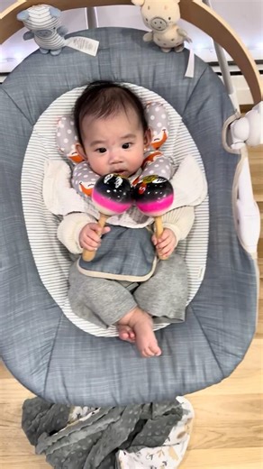 4 Month Aiko Playing with Maracas