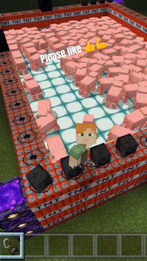 minecraft explosion pig #minecraft #gaming #funny #trend #shorts #trendingshorts