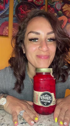 Test tasting moonshine cherries? Sure let’s try it #olesmokymoonshine #cherries