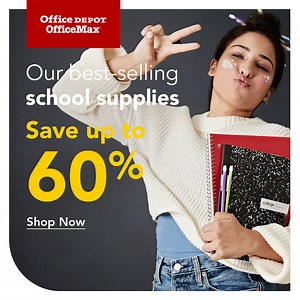 Save up to 60% off our best-selling school supplies in store and online! Plus, find your back-to-school supply list online and order it all with just a click. https://bit.ly/4eWxQAH | Office Depot