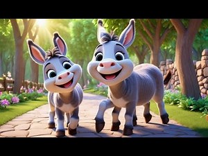 Two Little Donkeys Bounce and Spin | Fun Animal Action Song for Kids | Nursery Rhymes and Baby Songs