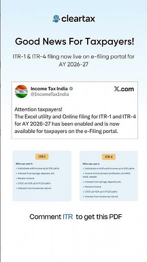 ITR Filing is Now Live
