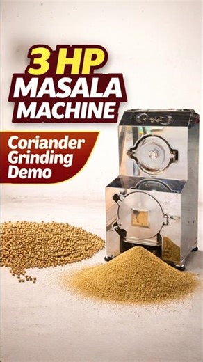 Best 3HP Masala Grinding Machine | Samruddhi Triple Chamber SS Grinder | Coriander Demo