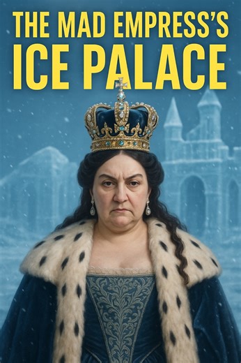 In the 1700s, Russia had one of the most bizarre rulers in history: Empress Anna Ivanovna. She was known for her cruelty, wild temper, and love of humiliating her enemies. But her most infamous act? The ice palace wedding. When one of her nobles fell out of favor, she forced him into a fake marriage with her court jester. Then, in the middle of a brutal Russian winter, she built them a palace entirely out of ice — ice walls, ice furniture, even an ice bed. She made the couple spend their wedding
