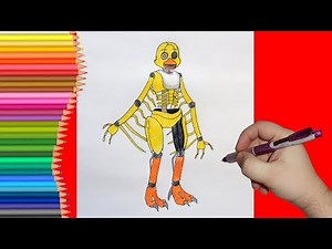 How to draw DrawKill Chica, FNaF, Как нарисовать Дравкил Чику, ФНаФ