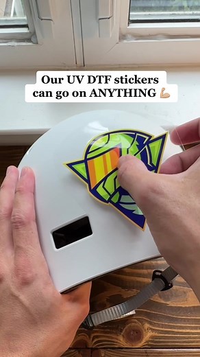 Don’t believe us? Try it for yourself. Our Ninja PermaStickers offer unmatched adhesive and durability💪🏼🌟 #uvdtfsticker #uvdtf #uvdtfstickers #uvstickers #permanentsticker #customstickers #customhelmet