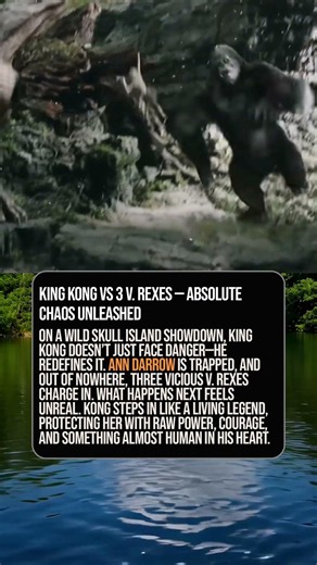 King Kong vs 3 V Rexes — Skull Island Goes Insane 😳🔥