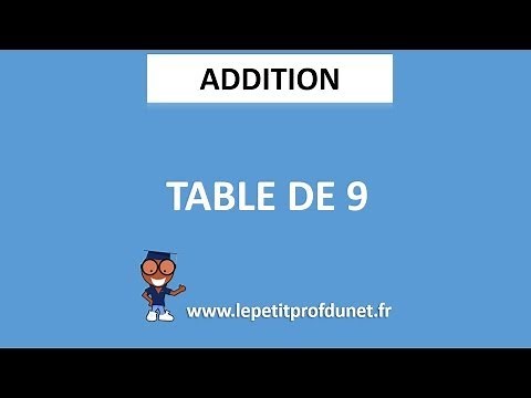 Calcul mental : Addition | Table de 9