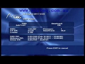 Altech UEC DSD 4121 Menu and EPG overview