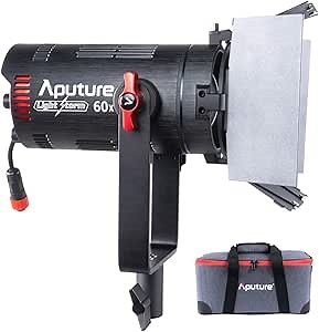 Aputure LS 60X Bi-Color LED Video Light Aputure 60x,60W 2700-6500K Adjustable, Built-in 9 Lighting FX Support Sidus App Control,Includes Barn Doors