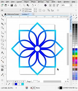Islamic & Geometric Flower Border Tutorial | Easy Design for Beginners #coreldesign | Graphic Designer