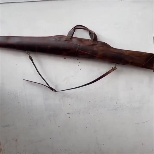 Handcrafted Leather 52" Scoped Rifle Case, Full Grain Cowhide, Hunting Gun Slip - Etsy