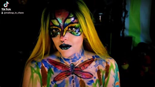 #dragonfly #sfx #sfxmakeup #makeup #makeuplook #makeuplover #bodypaint #creativemakeup #halloweenmakeup #dragonflymakeup