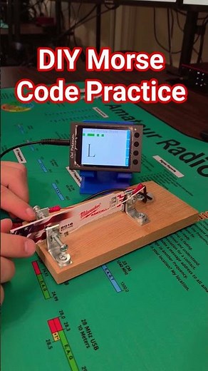 DIY MORSE CODE KEY PRACTICE! #hamradio #morsecode #practice #hobby #diy