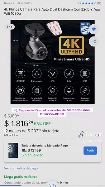 dashcam para auto, cámara Philips 4K, cámara de seguridad para carro, cámara doble para coche, cámara con wifi, cámara para grabar accidentes, cámara frontal y trasera auto, gadgets para carro, accesorios para auto México, Philips dashcam #horusdre #LIVEIncentiveProgram #LIVEwithlowfollowers #PaidPartnership