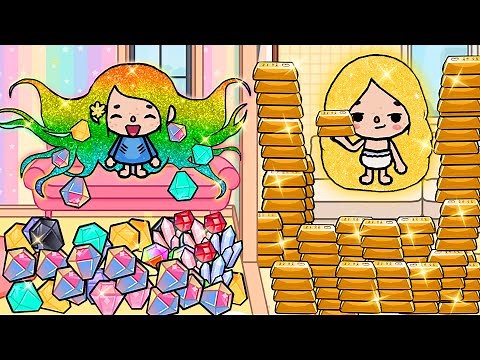 Golden Hair and Rainbow Hair Compilation | Toca Life Story | Toca Boca