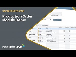 SAP Business One Production Order | Demo for Manufacturing SMEs
