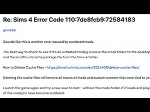 How To Resolve The Sims 4 Error Code 110:7de8fcb9:72584183?