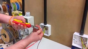 Conduit Loop-in Method How to Terminate PVC Singles into Switches and Lights (How to Connect Up) EAL Awards City & Guilds Student training aid for wiring in conduit a lighting circuit using the loop-in wiring method. Full demonstration on how to connect a one way lighting switch and batten lamp holder in this circuit using 1.5mm2 PVC single cables. In this method we take the line conductor directly to the common terminal of the switch and the neutral to the lighting point. The conductors used in