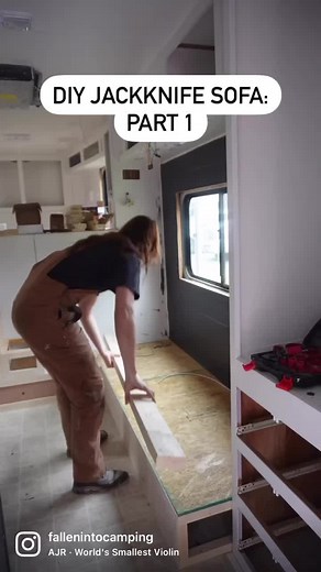 Custom RV Jackknife Sofa Transformation | DIY Woodworking