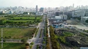 Taichung City, Taiwan - November 28, 2022 : Taichung city Xitun District skyline in sunny day. Residential estate concept.