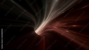 Traveling through star fields in space as a supernova bursts light (Loop). Slowly flying through space then entering hyperspace and slowing down. Colorful speed of light seamless loop animation