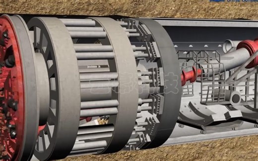 3D动画_工程类_盾构机和TBM施工3D动画演示