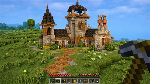 Medieval castle build turns stone into protection