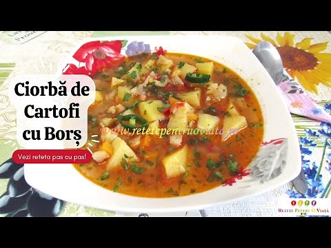 Ciorba de Cartofi cu Bors - Reteta Pas cu Pas