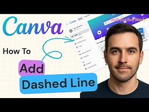 How To Add a Dashed Line in Canva | Canva Design Tutorial 2025