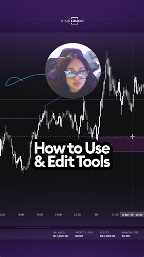 TradeLocker on Instagram: "@chelzzzg_ shows how to take full control of TradeLocker tools 🛠️ Edit, customize, and trade your way."