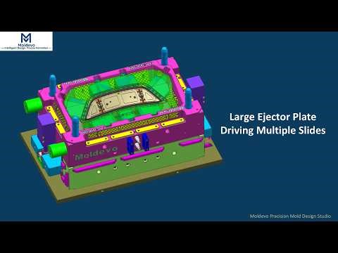 Why a Large Ejector Plate Was Used to Drive Side Actions in an Automotive Mold