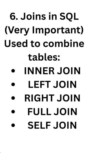 different important concepts of SQL 1