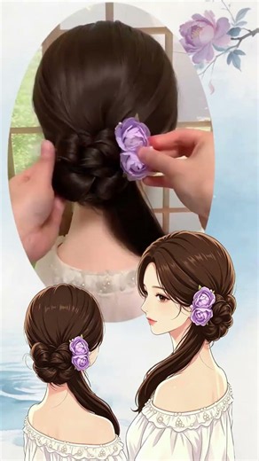 🌸 Elegant Side Low Bun Hairstyle Tutorial | Easy Wedding & Party Hair Hack ✨