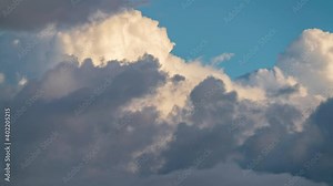 Timelapse clouds sky dramatic, time lapse Cloudscape Sunset, Weather Nature Background Blue 4K