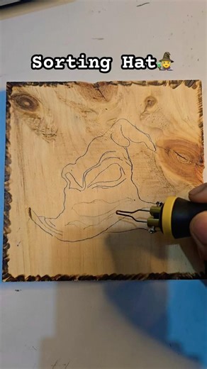 Wait till the end 🪵 #woodart #shorts #pyrography #satisfying #flame