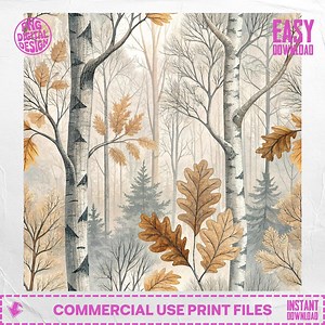 Winter Forest Camo Seamless Pattern: Hunting Designs (digital Download) - Etsy