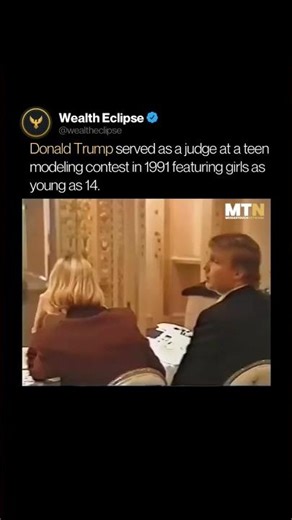 Donald Trump served as judge at teen modeling contest in 1991 featuring girls as young as 14 #trump