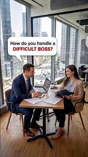 Job Interview English | How to Handle a Difficult Boss? | Real English Conversation (A2–B1)