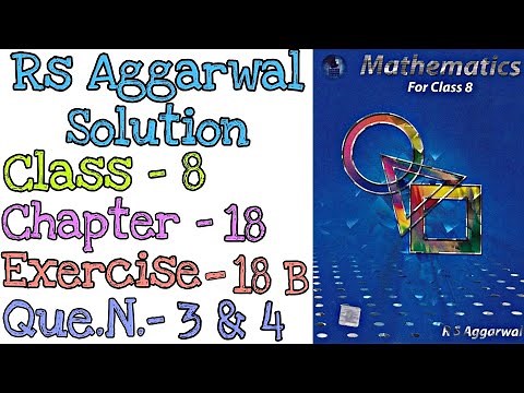 Area of Trapezium and Polygon | Class 8 Exercise 18B Question 3 - 4 | Rs Aggarwal | @mdsirmaths