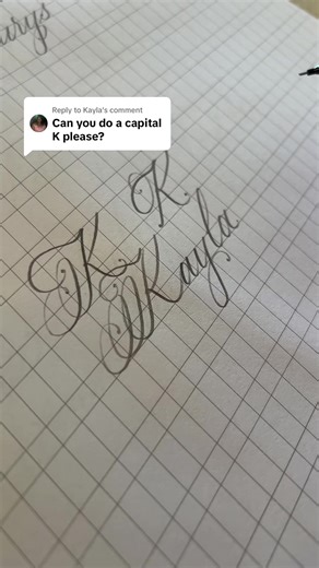 How to Write a Capital K in Cursive