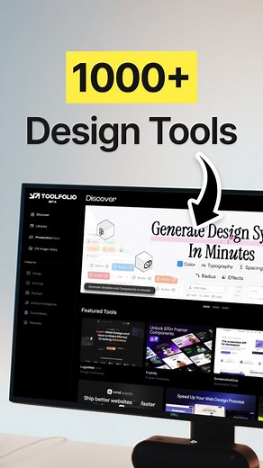 Punit Chawla on Instagram: "1000+ design tools and resources with these free websites! You can find UI kits, design systems, color generators, design tools, courses, and more in one place! These websites include: 1. Toolfolio.io 2. Toools.design 3. Gooddesign.tools #uidesign #uxdesign #designtools @toolfoliooo @toools.design @gooddesigntools"