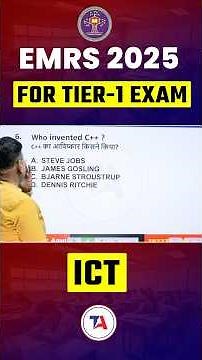 EMRS 2025 Tier 1 | ICT | Who invented C++ ?? EMRS Vacancy 2025 #shorts #emrsvacancy2025