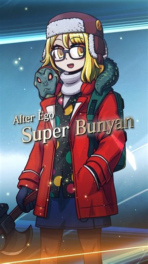 ★5 (SSR) Super Bunyan is a new Limited Time Servant available only during the "Learning with Manga! FGO Collaboration Event" Super Bunyan Pickup Summon! "Bunyan has grown up...a bit, and now she's the president (leader)! Her delightful companions (employés) must do their best to support her! Got it?" More info ➡️ https://fate-go.us/news/?category=NEWS&article=/iframe/2024/0419_manga_colabo_cp_pu/ #FateGOUSA | Fate/Grand Order USA