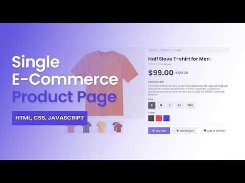 Single e-commerce Product Page design using Pure CSS and Vanilla Javascript - Codingscape