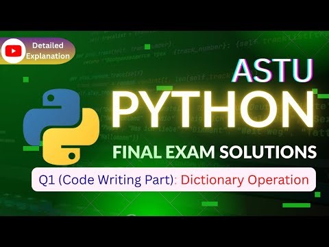 Question 1 (Code Writing)| ASTU Python Final Exam Solutions | Introduction to Computing | Python